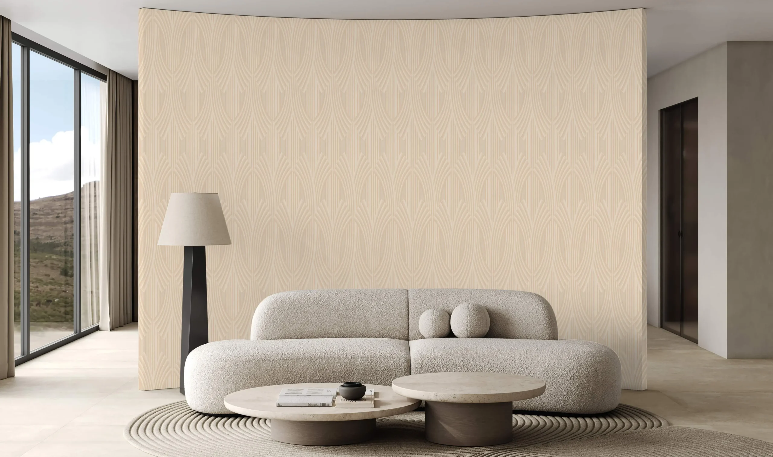 Beige Embossed Wallpaper – Natural Warmth (24102-5)